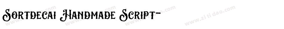 Sortdecai Handmade Script字体转换